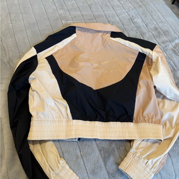 Nike Women's Black Beige Bomber Jacket - Picture 4 of 4